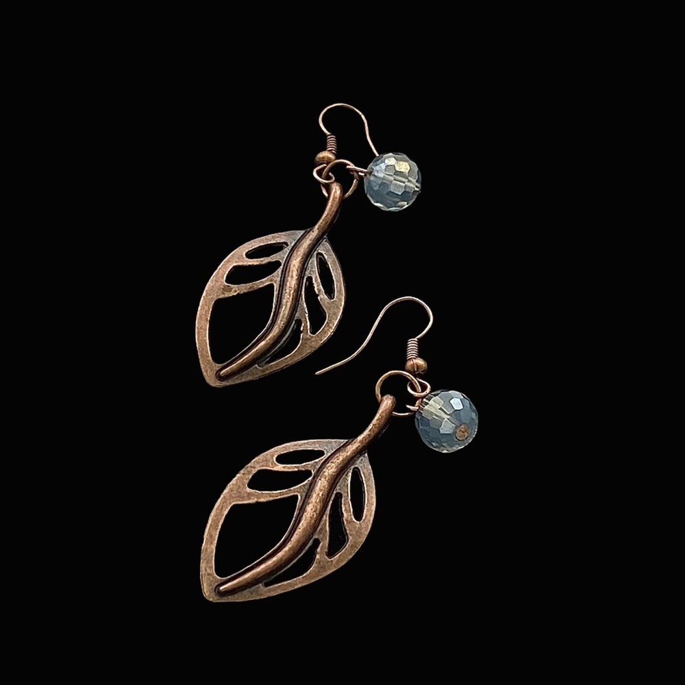 Artisan Copper Opalite Drop Dangle Earringsg - image 7